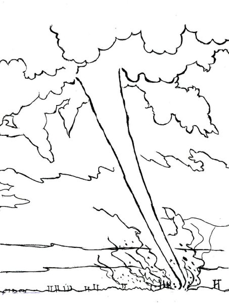 Торнадо раскраска для детей