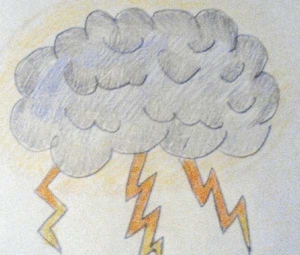 Гроза поэтапное рисование