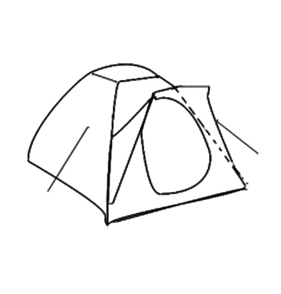 Палатка карандашом