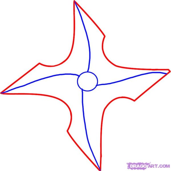 Сюрикен раскраска