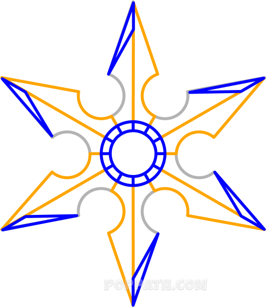 Сюрикен раскраска