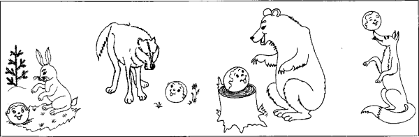 Схема сказки Колобок для детей 4-5 лет