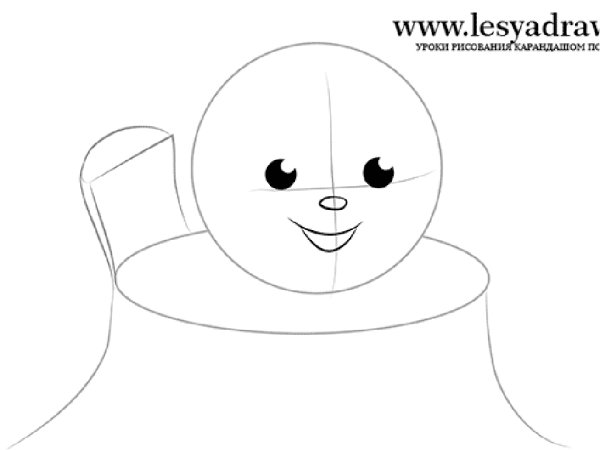 Колобок рисунок карандашом