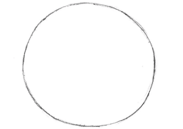 Круг на альбомном листе