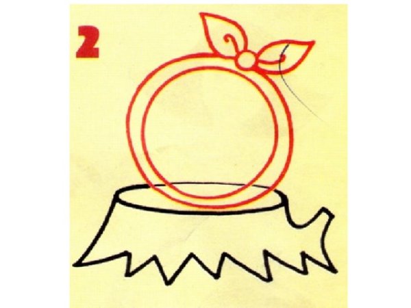 Колобок рисунок поэтапно