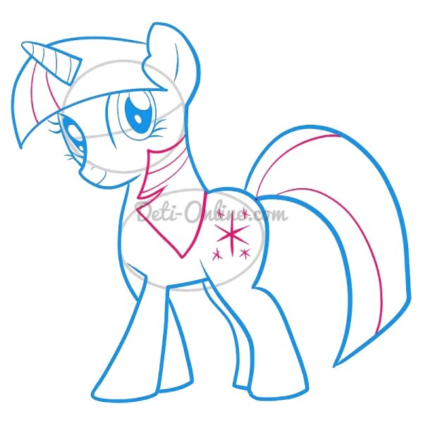 Нарисовать Искорку пони