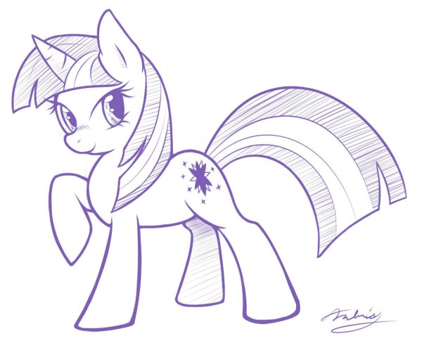 Пони Искорка для срисовки
