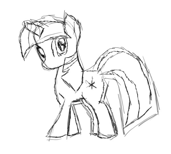 Искорка пони карандашом