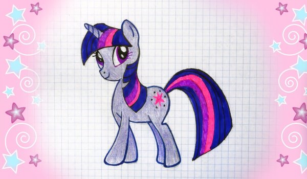 Искорка карандашом