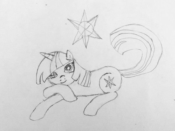 Искорка карандашом