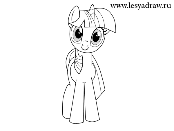 Пони Искорка рисунок карандашом