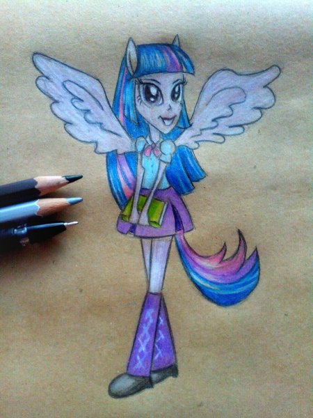 Сумеречная Искорка рисовать