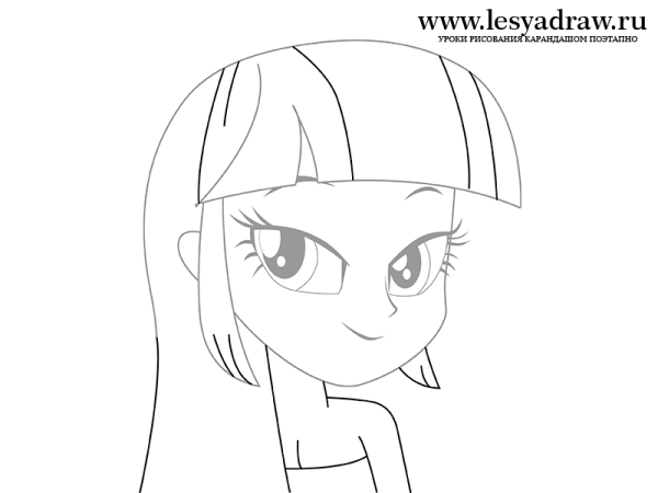 Рисунки карандашом девочки из Эквестрии