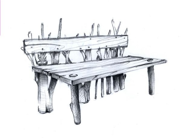 Зарисовки лавочек
