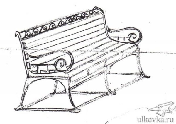 Скамейка набросок