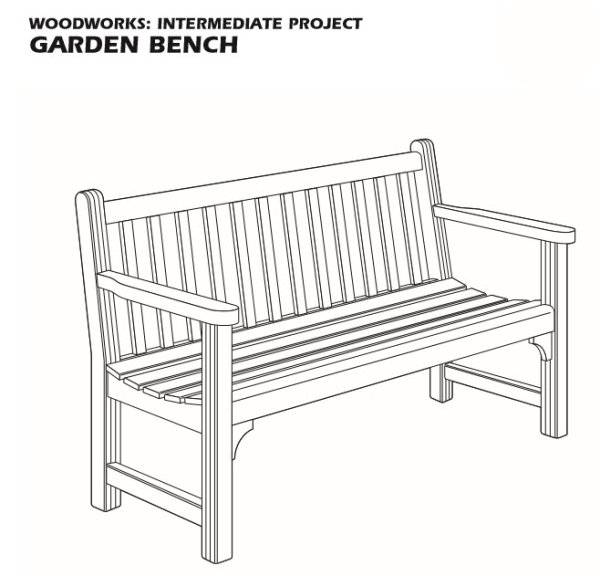 Лавочка в перспективе