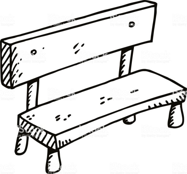 Скамейка раскраска