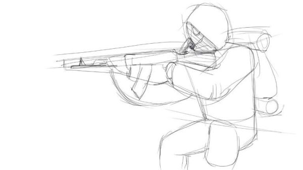 Сталкер поэтапное рисование