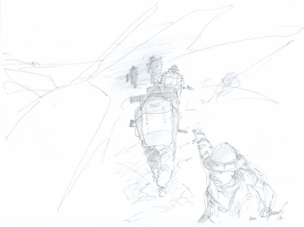 Разведчик рисунок карандашом