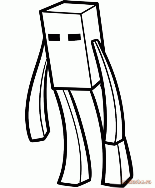 Эндера майнкрафт разукрашка