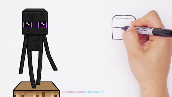 Рисуем ЭНДЕРМЕНА С контурами