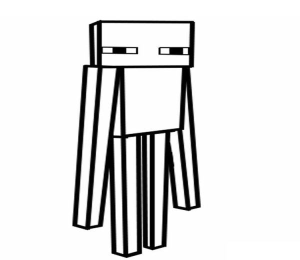 Раскраска Minecraft Enderman