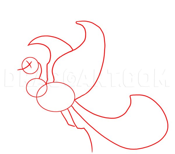 Феникс поэтапное рисование