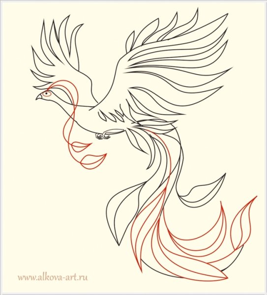 Рисование Жар птицы