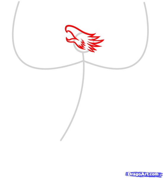 Феникс рисунок по этапно