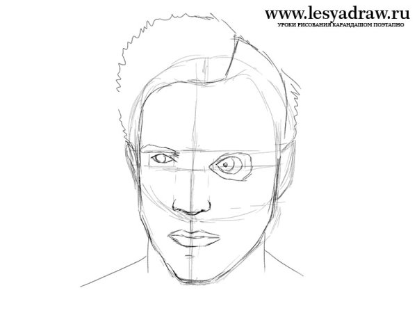 Этапы рисования лица