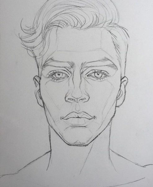 Скулы карандашом