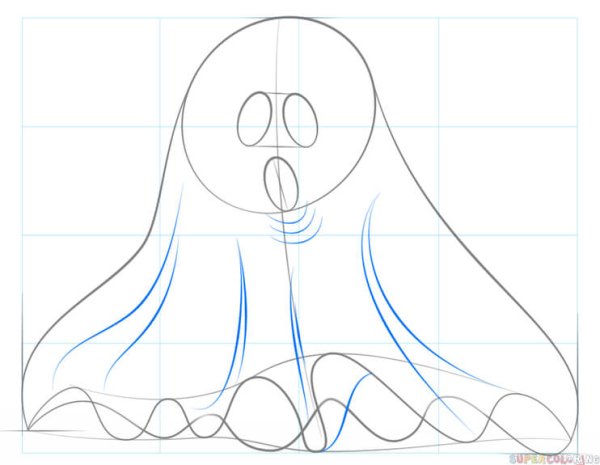 Поэтапное рисование призраков