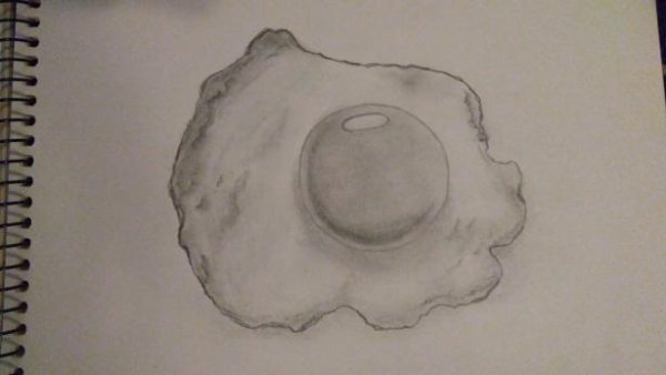 Яичница рисунок карандашом