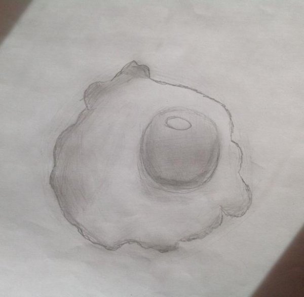 Яичница рисунок карандашом