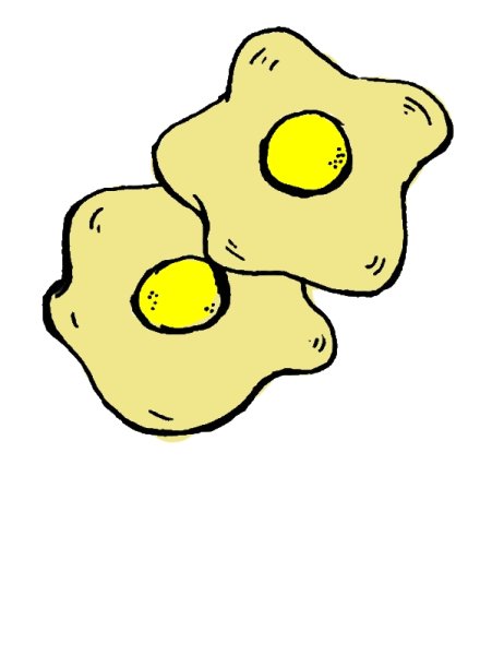 Яичница раскраска