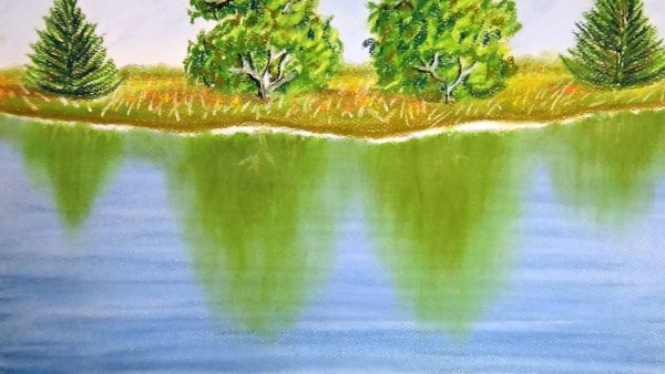 Пруд рисунок