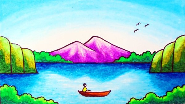 Зарисовки пейзажа карандашом