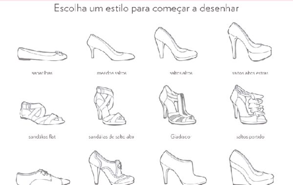 Нарисовать туфлю схема