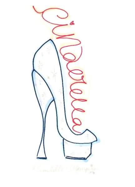 Рисование туфелька для Золушки