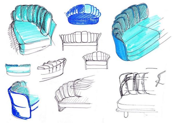 Рисование кресла пошаговое