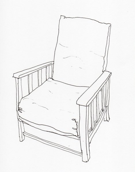 Кресло рисунок карандашом для детей
