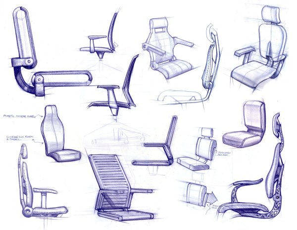 Кресло в стиле скетч