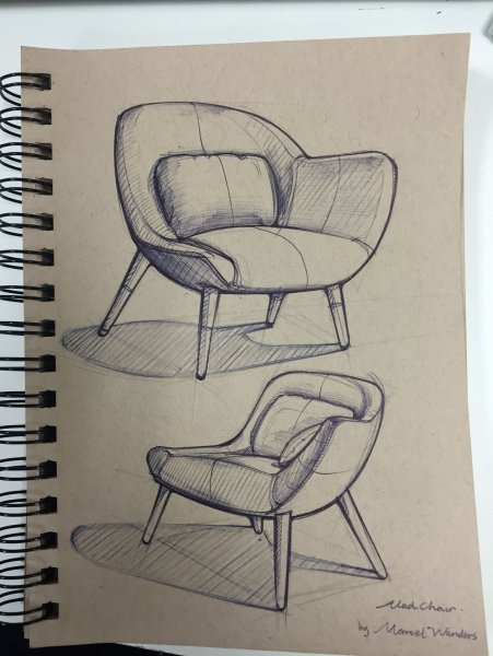 Дизайнерские стулья Наброски