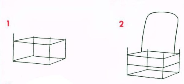 Прямоугольник объемный карандашом