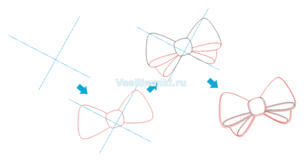 Бантик поэтапно