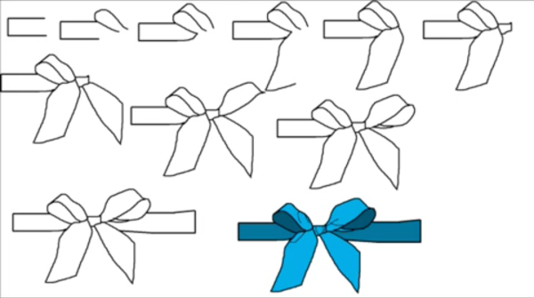 Бант пошагово рисунок