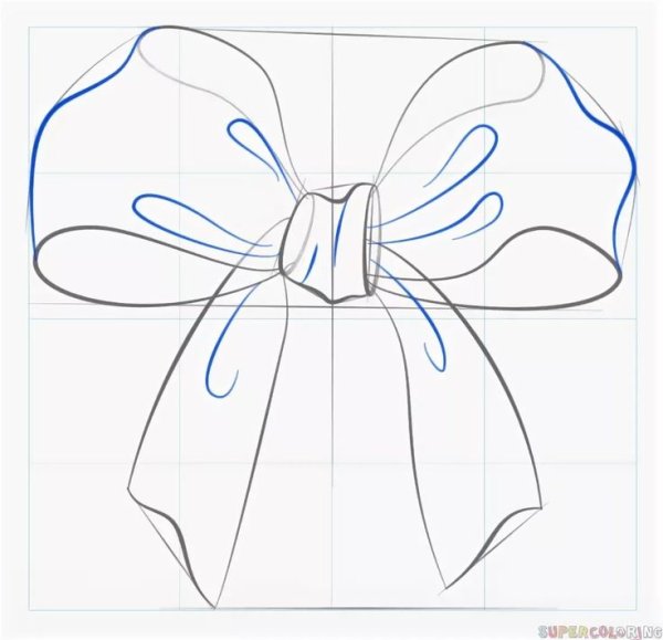 Бант карандашом