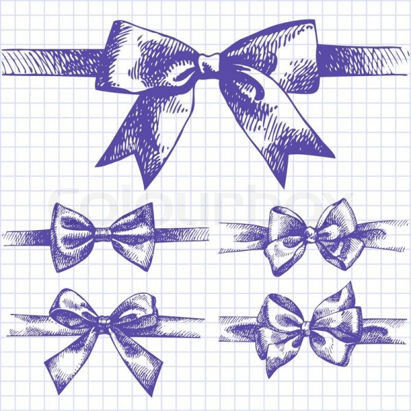 Бантик из ленты рисунок