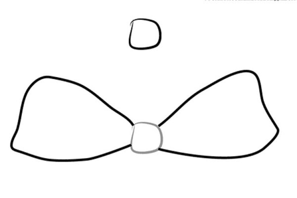 Поэтапное рисование банта