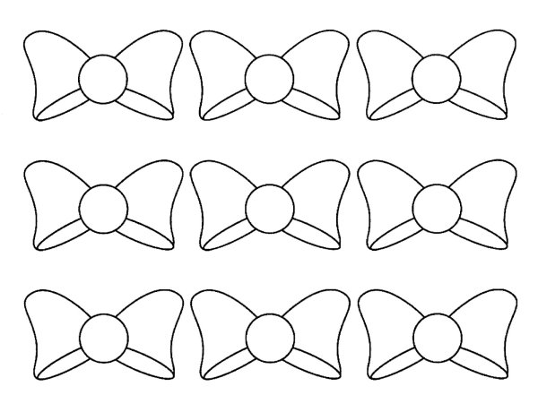 Бантик раскраска